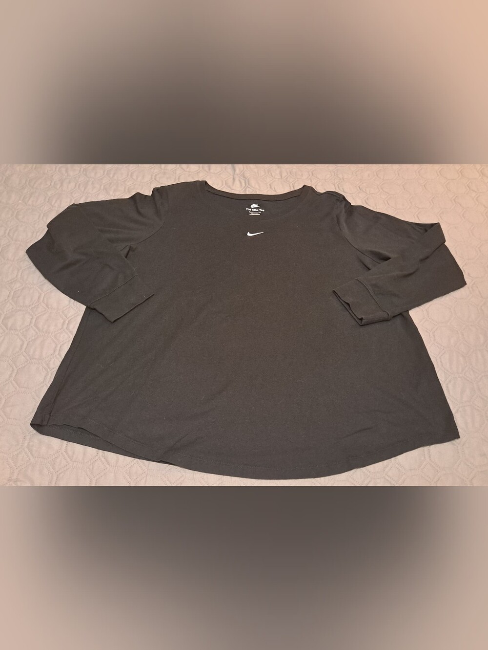 Nike Womens Black Long-Sleeve Crew Shirt Sz 2X